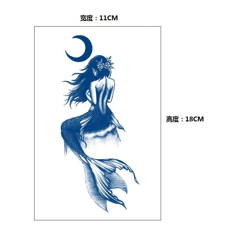 Stopniowa Zmiana Geometryczny Ziołowy Sok Lis Wieloryb Syrena Symulacja Naklejka Tatuaż, Kalkomania do Transferu Wodnego