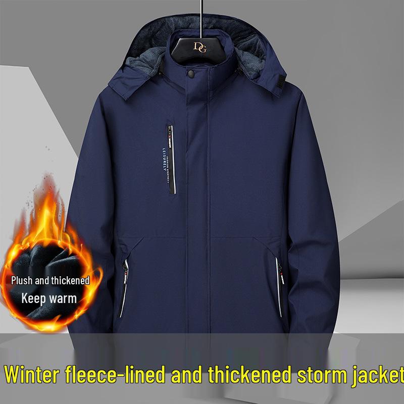 Veste d'hiver imperméable et respirante pour homme, doublée polaire, pour la pêche