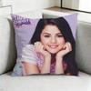 Selena GomezZ  Pop Idol Square DoubleSided printed Pillow Case Bedroom Bedside Pillow Sofa Cushion Cover Gift