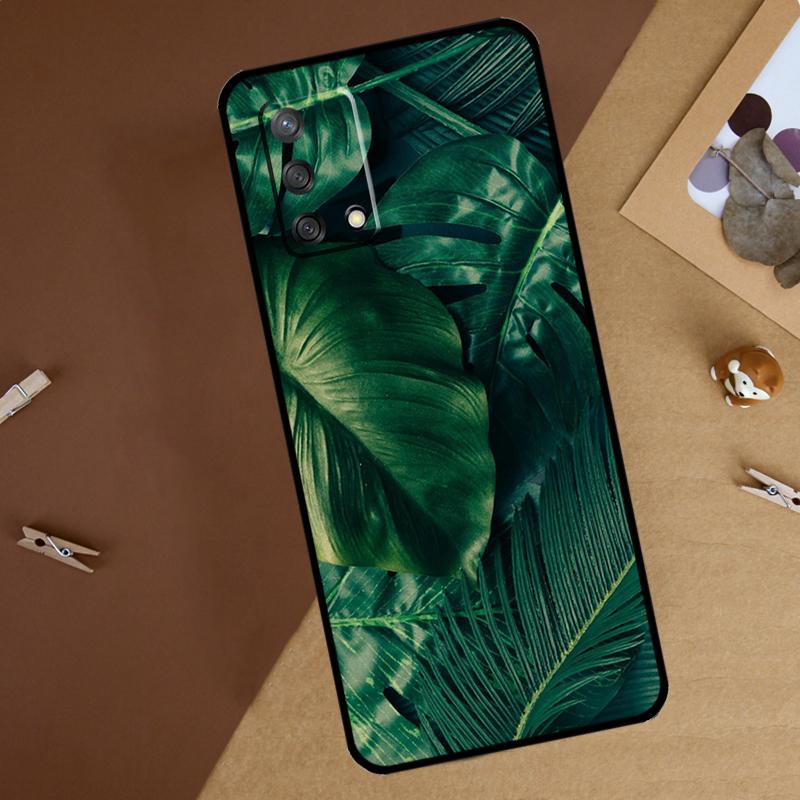 Tropical Leaves For Oppo A18 A38 A58 A78 A98 A40 A60 A80 A74 A94 A54 A16 A76 A96 A15 A57S A17 A77 Phone Case