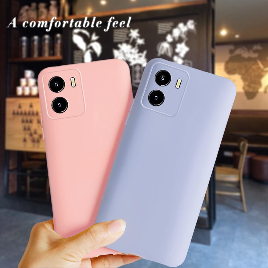 Für Vivo Y15s Hülle Niedliche Bonbonfarbe Mattes Cover Weiches Silikon Handyhülle Für Vivo Y01 Y 01 Rückseite Vivo Y15a Y 15 s Taschen Capa