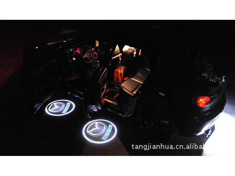 High-Power All-Metal Door Welcome Light for Cars and Motorcycles, 20-40 cm Projection Focal Length
