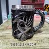 3D Flat Heat Transfer Alien Coffee Cup For Home And Office Creative Resin Stainless Steel Water Cup  Wine Glass Gift