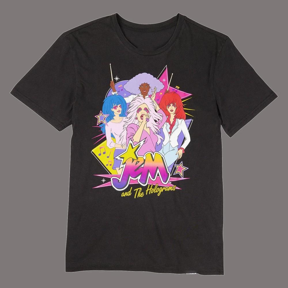 NEW Jem And The Holograms Concert Tour Cotton Black S3XL T Shirt Unisex T-Shirt XXL