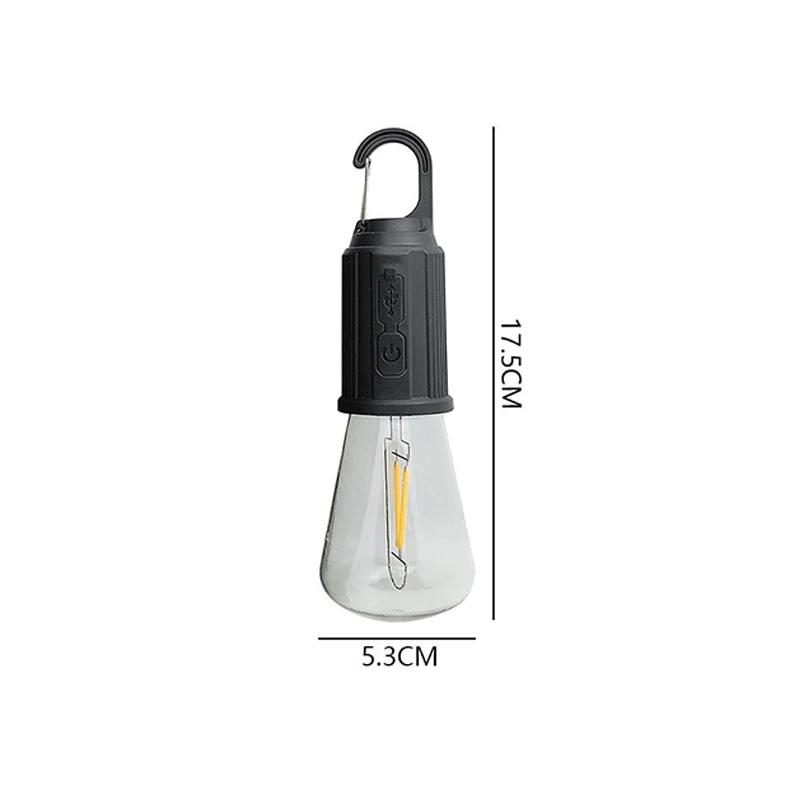 Outdoor USB Rechargeable LED Lamp Bulbs High Brightness Emergency Light Hook Up Camping Fishing Portable Lantern Night Lights