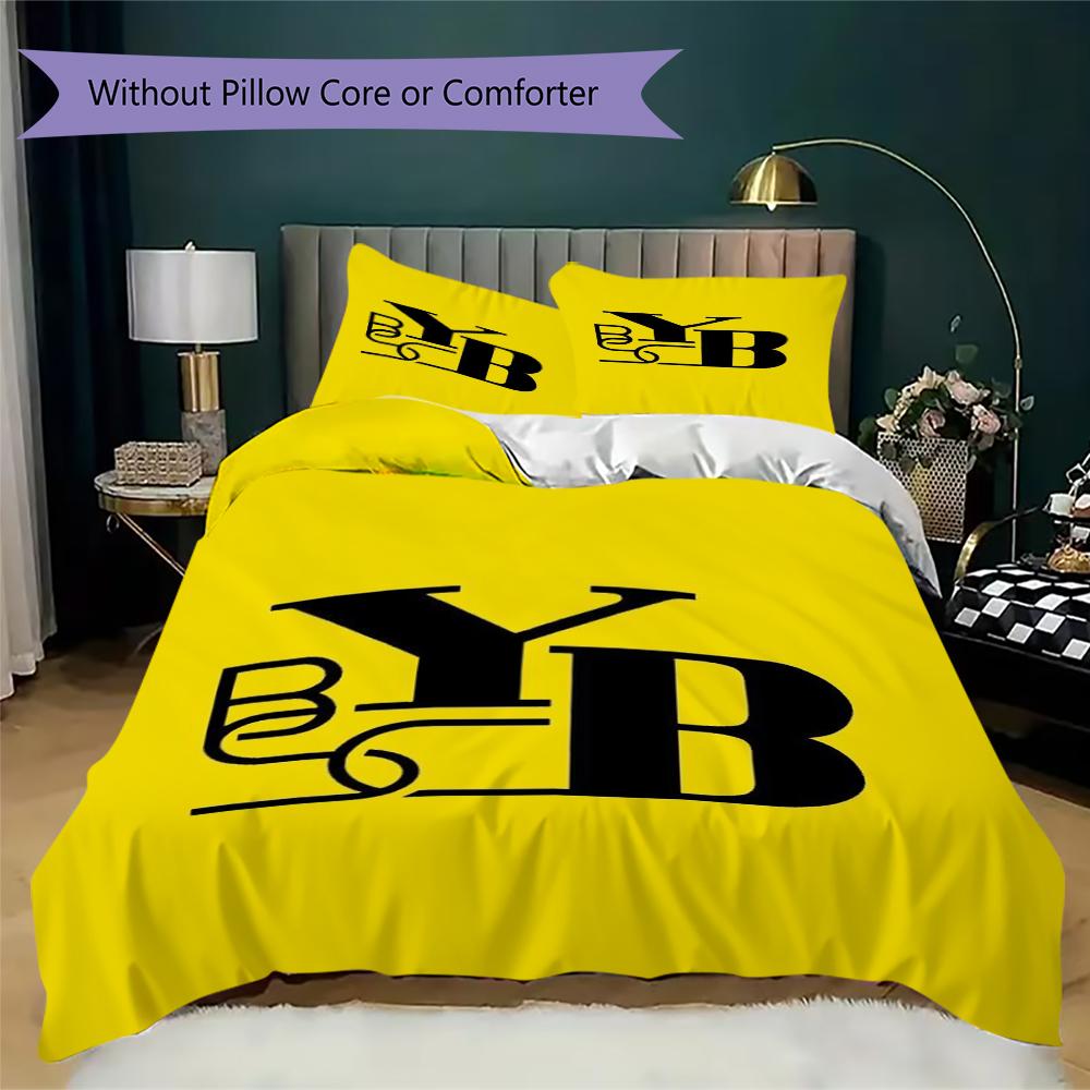 BSC Young Pattern Set Copripiumino Trapuntato Copripiumino Federa Decorazione per la Casa Regalo di Compleanno (1 * copripiumino + 2 * federe senza imbottitura)22