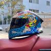 Imitation Street Car Helmet Men's Motorcycle 3C Electric Vehicle Full Helmet Autumn and Winter Knight Double Mirror Riding