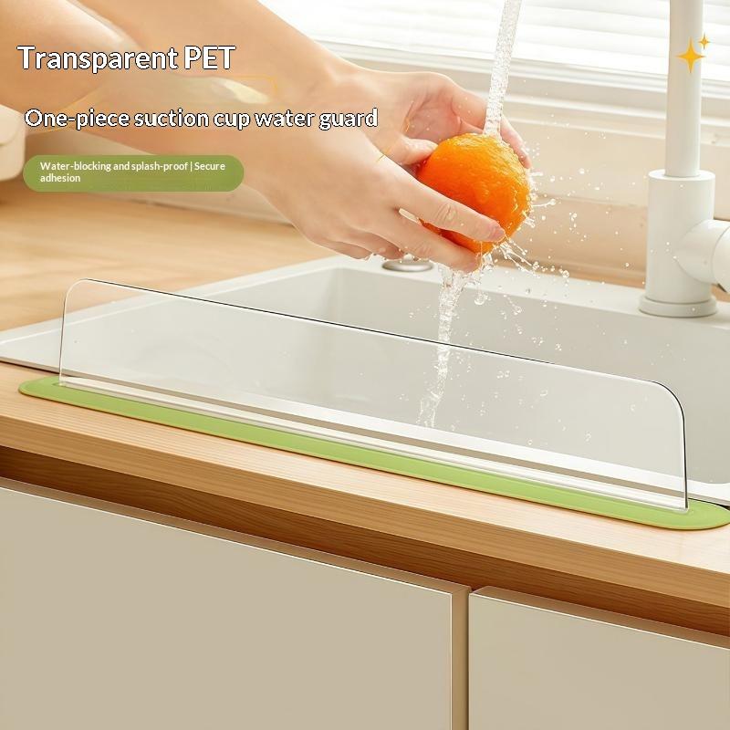 Silicone Water Splash Guard Suction Cup Water Stop Baffle Durable Anti-splash for Kitchen Dish Washing Tasks