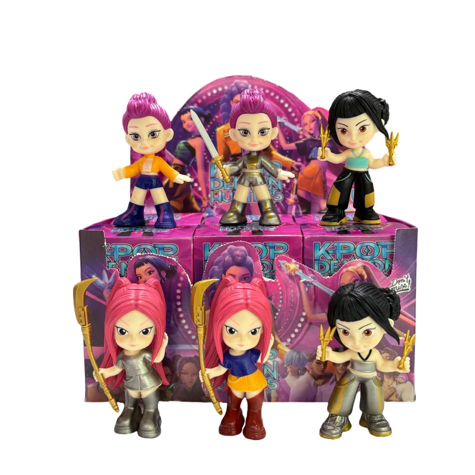 1-12pcs KPop Devil Hunter Doll Vinyl Toy Rumi Mira Zoi Character Vinyl Mask Blind Box Ornament Toy Birthday Gift