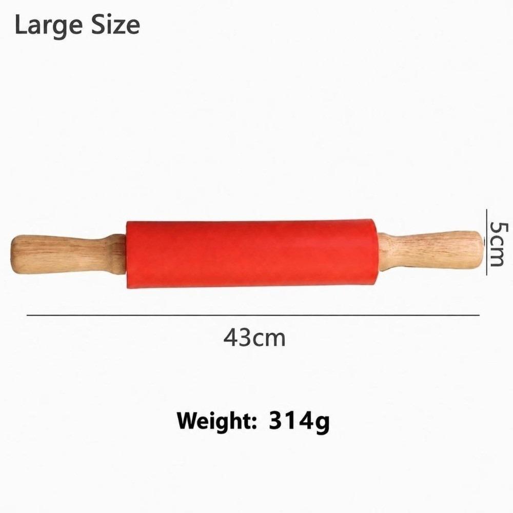 Solid Wood Handle Rolling Pin Non Stick Surface Pastry Roller  Dough Pancake Pastry Cookie