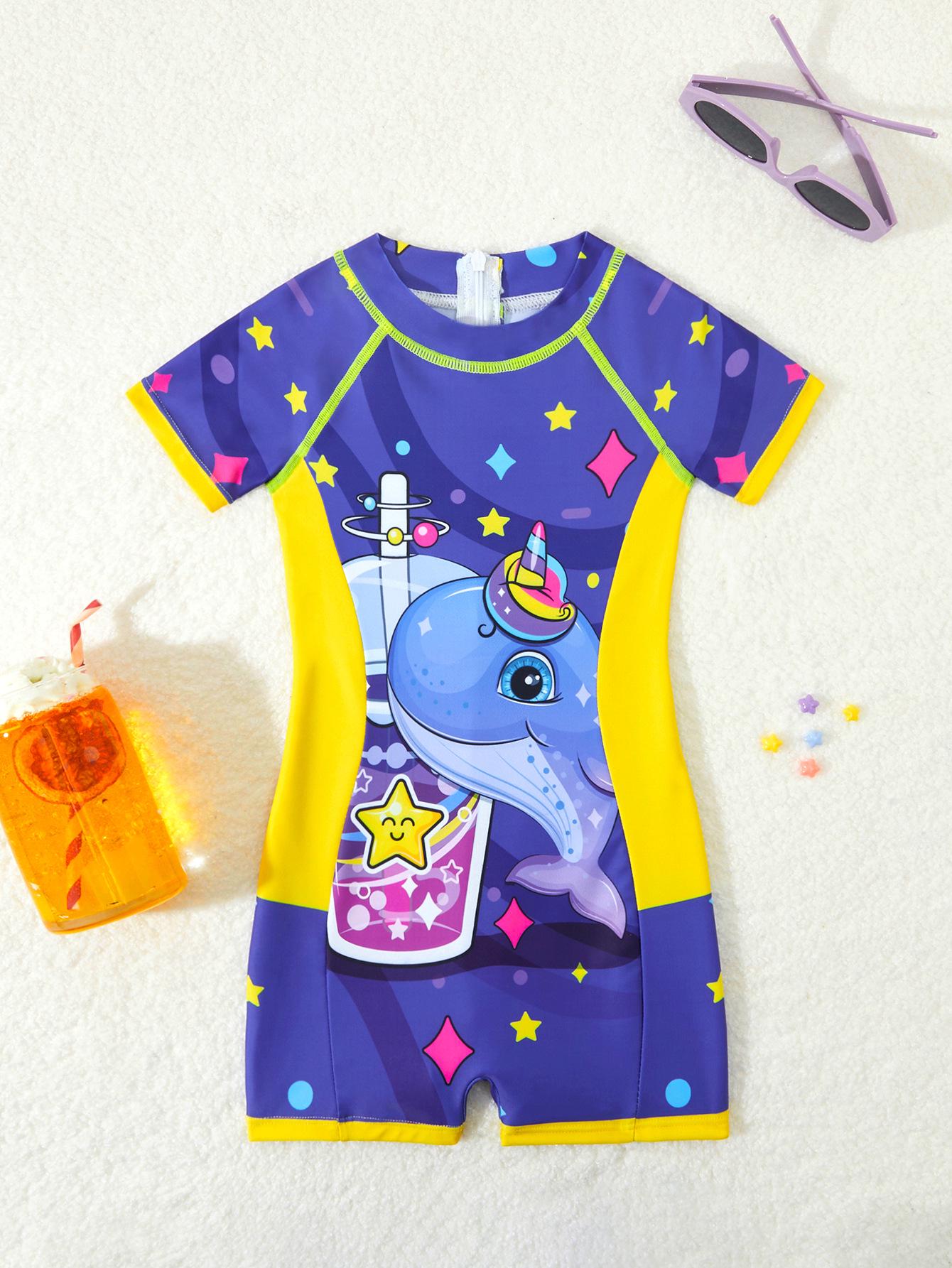 

Трендовый детский слитный купальник 2025 года - Доступен в больших, средних и маленьких размерах 7 Years темно-синий