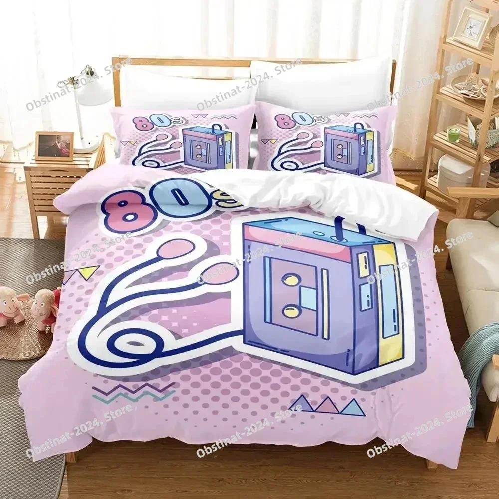 TV series I Love The 80s Logo Bedding Set Printed single Comforter Quilt Duvet Cover Pillow Case 3 Pieces Sets Kids Adult Size