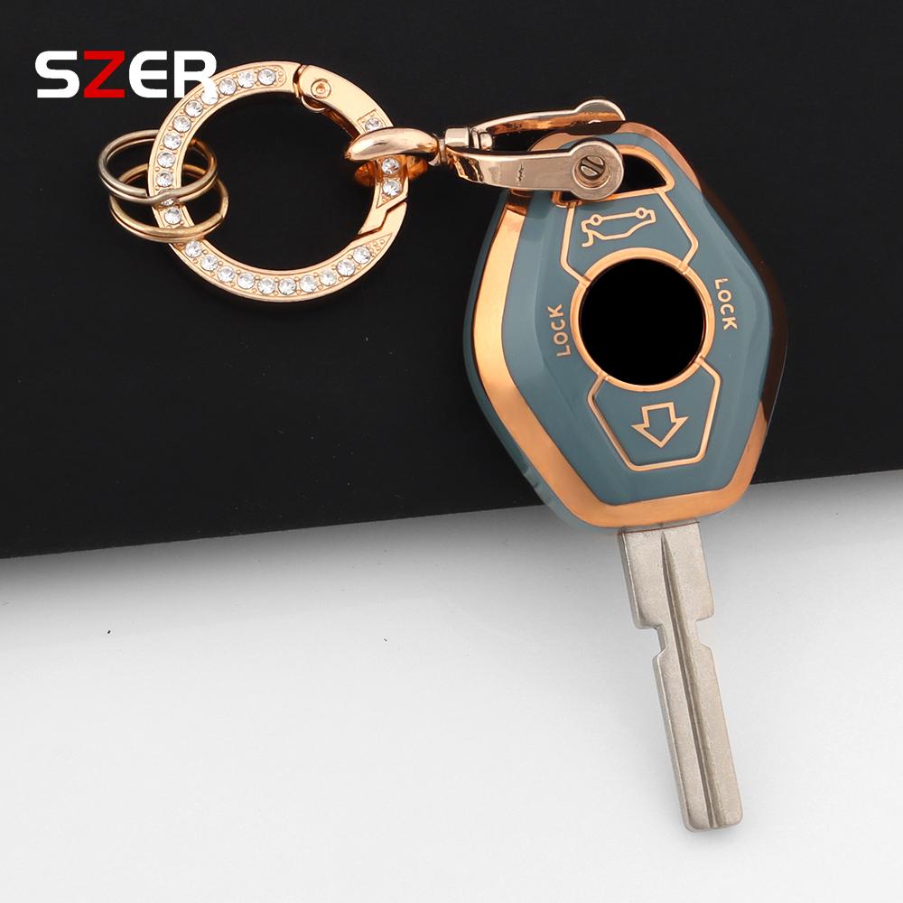 Tpu Smart Car Key Case Cover Shell For Bmw X3 X5 Z3 Z4 3 5 7 Series E38 E39 E46 E83 1998-2005 Holder Bag Keychain Accessories