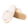 Fashion Litfun Fuzzy House Slippers For Women Fluffy Fur Slippers Warm Fur Slides Thick Bottom Cross Band Plush Lining Women's Slippers