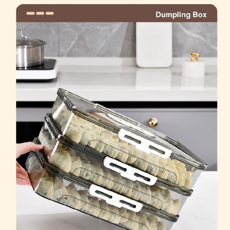 Stackable Clear Dumpling Organizers With Date Timer Portable Accessory for Freezer Use and Kitchen Storage Solution