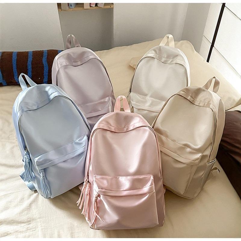 Casual large-capacity schoolbag female junior high school student girl simple high school college student backpack backpack tide