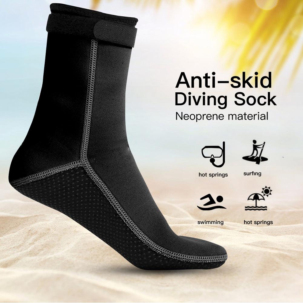 HISEA Snorkeling Socks Anti skid Anti cold for Swimming Diving 3MM Thickness(Black L)