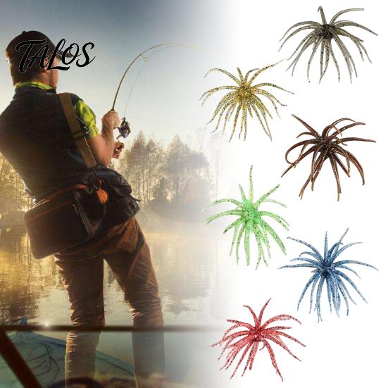 Bionic Fishing Lure 2Pcs Sea Urchin Lure, 11cm/10g Floating Topwater Artificial Professional Gear Bait, Fuzzy Soft for Freshwater Saltwater