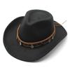 Western Denim Woolen Jazz Top Hat Fashion Concave Men And Women Felt Jazz Hat