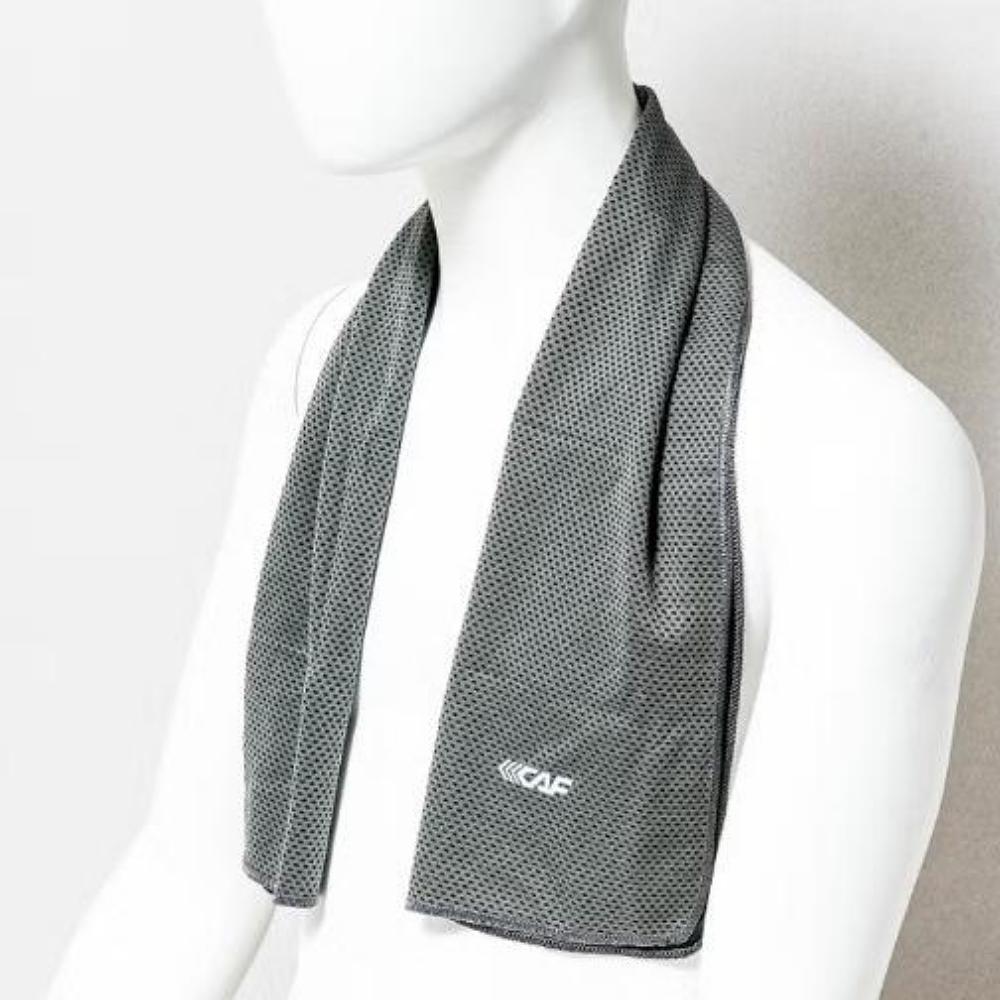 Das CAF Sporthandtuch Blau / Grau (30 x 90 cm)