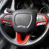 Crosselec Carbon Fiber Steering Wheel Cover Trim Bezels Accessories for Dodge Charger Challenger 2015+ (red Carbon Fiber)