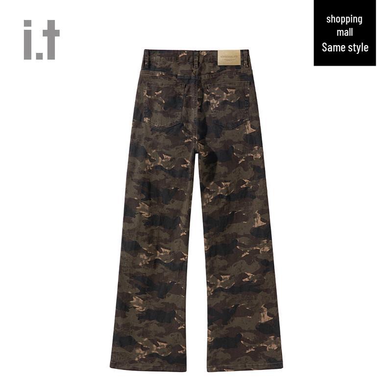 CHOCOOLATEi.t Unisex Camouflage Loose Fit Casual Pants