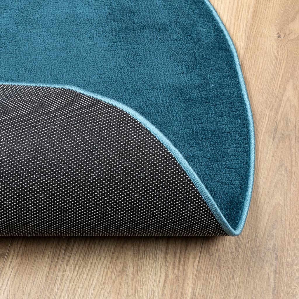 OVIEDO Short Pile Rug In Turquoise Ø 120 Cm