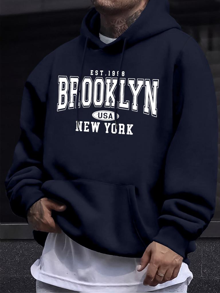 Printed Drawstring Sweatshirt Hooded Pullover Sweatshirt