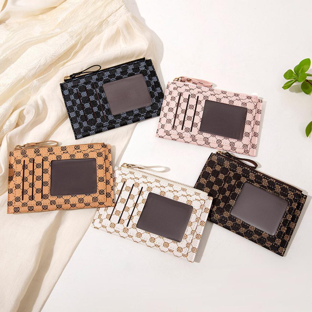 New Women's Short Wallet, Fashionable Contrasting Colors, Ultra-thin Student Small Card Bag, Zipper Change Bag.