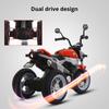 Kinder Elektro-Motorrad Dreiräder Dual Drive Kinderauto mit Fernbedienung Bluetooth Musik LED-Licht
