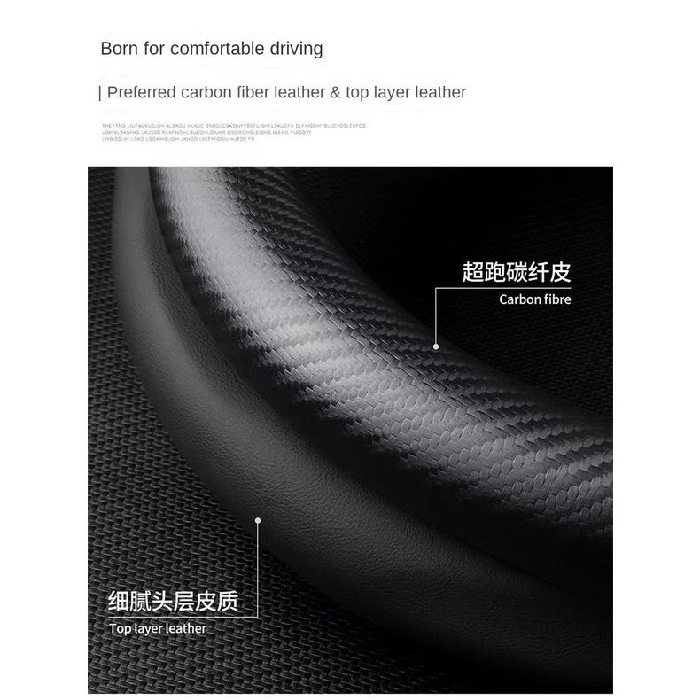 ASZ2 38cm Honda Steering Wheel Cover Carbon Fiber Leather for Accord Civic CRV Xrv Crown City Brio Jazz Accord Brv Crv Hrv Odyssey