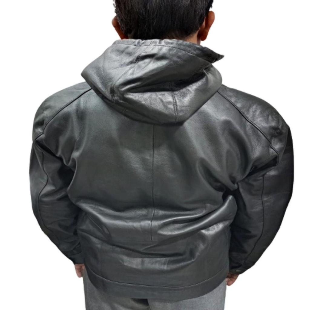 NOORA Men's Real Leather Black Colour Jacket
