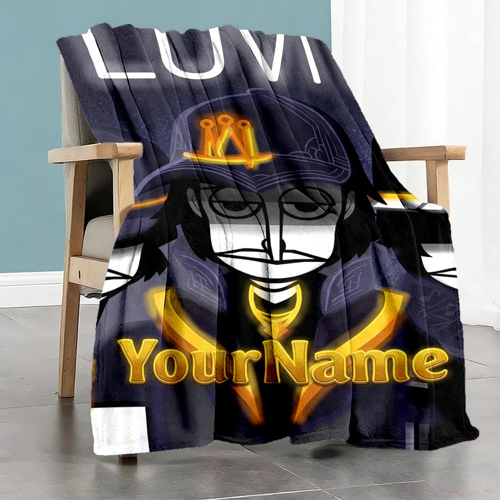 Incredibox Customize Your Name Blanket Lightweight Customizable Blanket Ultra-Soft Suitable for Livingroom Picnics Seaside Bed All-Season Use