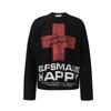 Men's Autumn American Street Tide Brand Locomotive Style T-shirt Long Sleeve Cross Sweater Men