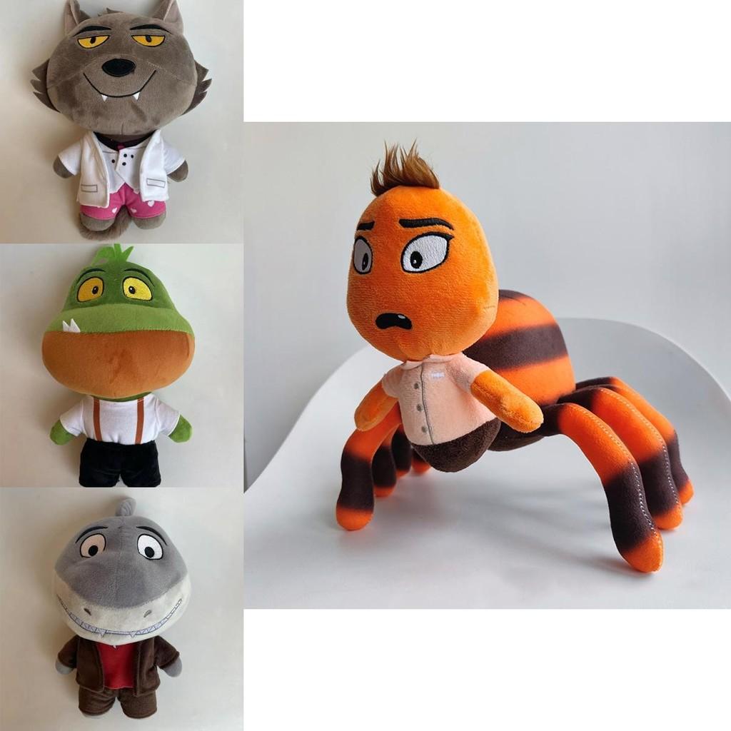 Soft And Durable 25cm Plush Toys The Bad Guys Chameleon Snake And Wolf Stuffed Dolls