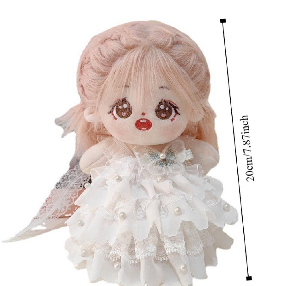 Wedding Dress 20cm Cotton Doll Clothes 20cm Doll Flower Dress  DIY Keychain Pendant