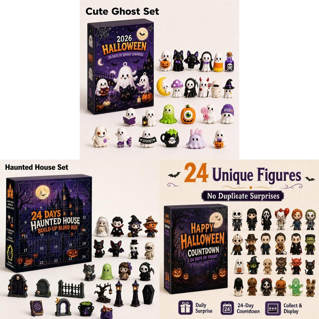 Halloween Surprise Countdown Calendar Acrylic Decor With Ghost For Festive Home Decor