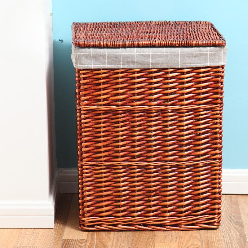 Rattan Woven Storage Basket for Laundry, Toys, or Hot Pot Restaurant Use