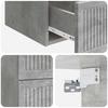 Wall Mounted Nightstand Concrete Grey 33 x 34.5 x 40 cm