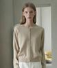 Vleti Wool 100% Wave Knit Cardigan (Gray Beige)