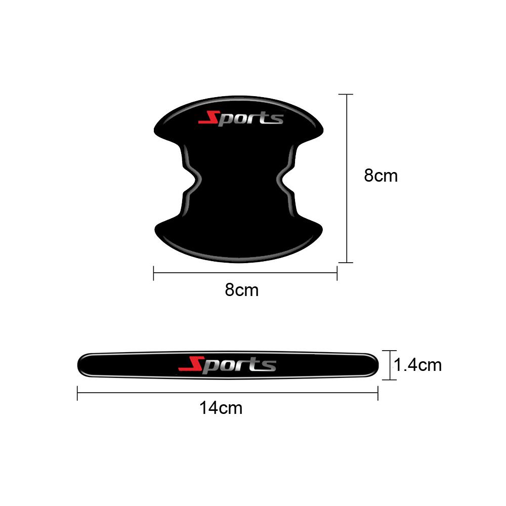 8Pcs Car Door Handle Bowl Scratch Anti-scratch Protective Car Stickers Car Handle Anti-collision Protection Strip Exterior Parts Interior Mirrors 6