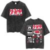 Anime Akira Vintage Washed T Shirts 90s Japanese Manga Shotaro Kaneda Tshirt Men Women Clothing Oversized Tshirts Streetwear