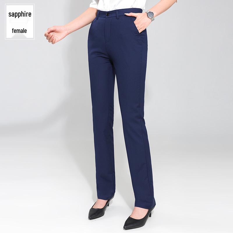 Women's Slim-Fit Trousers, Mid-Waist, Men's Straight-Leg Pants, Versatile Business and Professional Wear