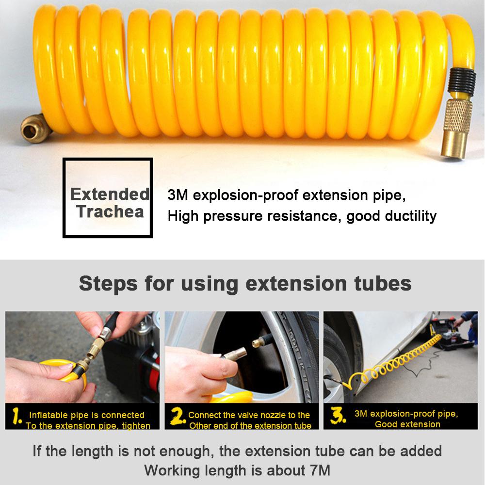 12V Dual-Cylinder Car Air Pump Multifunctional Portable Digital Display High-Power Electric Vehicle Tire Car Tire Inflator