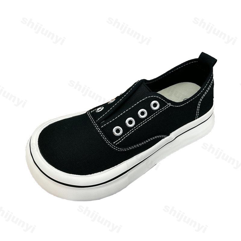 Fashion Autumn Women's Canvas Sneakers Thick Bottom Casual Sports Shoes Comfortable Non Slip Fashion Round Toe Platform Zapatos Mujer