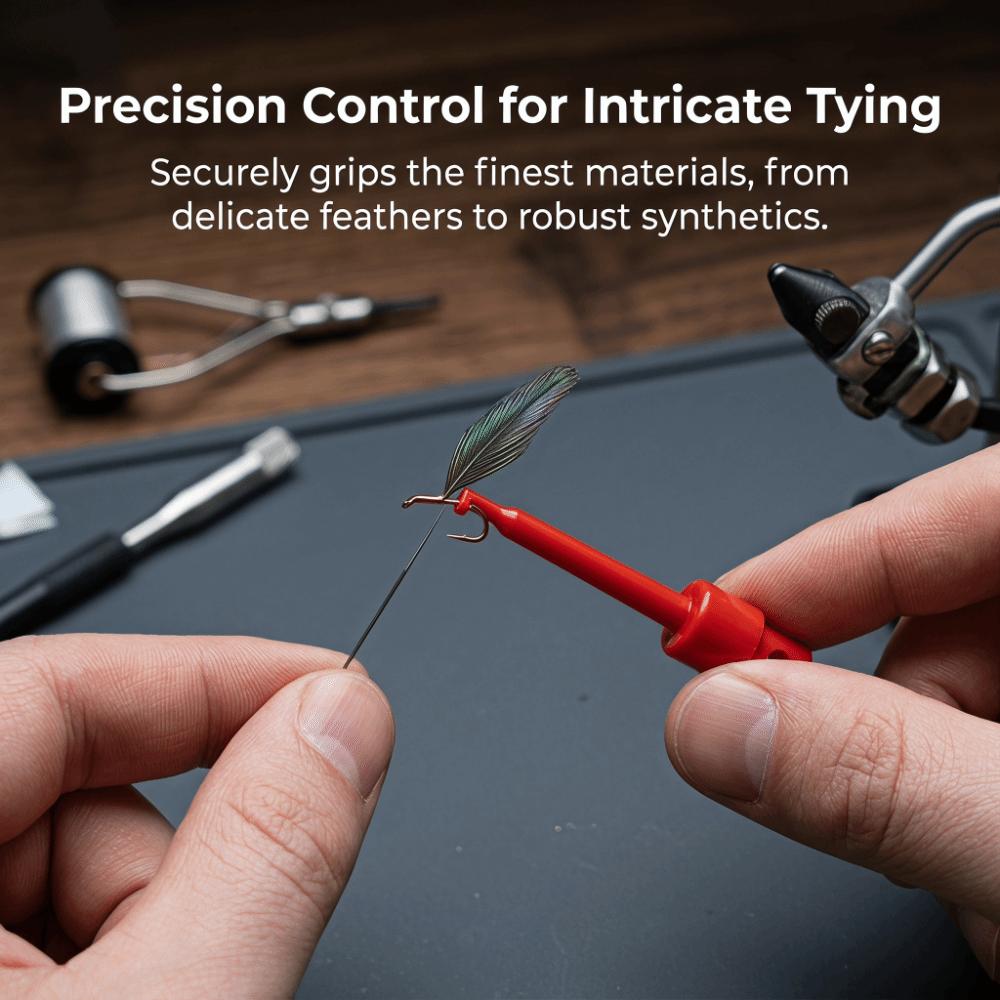 24PCS Plastic Fly Tying Pliers 56mm Hackle Pliers Portable Fishing Hackle Pliers  for Fly Tying