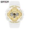 SANDA 6068 Watch ZSK FEMALE ELECTRONIC WATCH Middle School Student Sports Personality Trend Double Watch Temperament