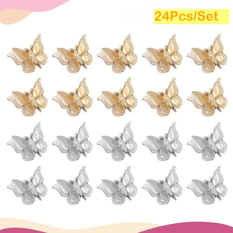 

Glitter Mini Butterfly Hair Claw Clips, Sparkly Colorful Hair Accessories for Girls and Women Y2KSet of 30 (Glitter)