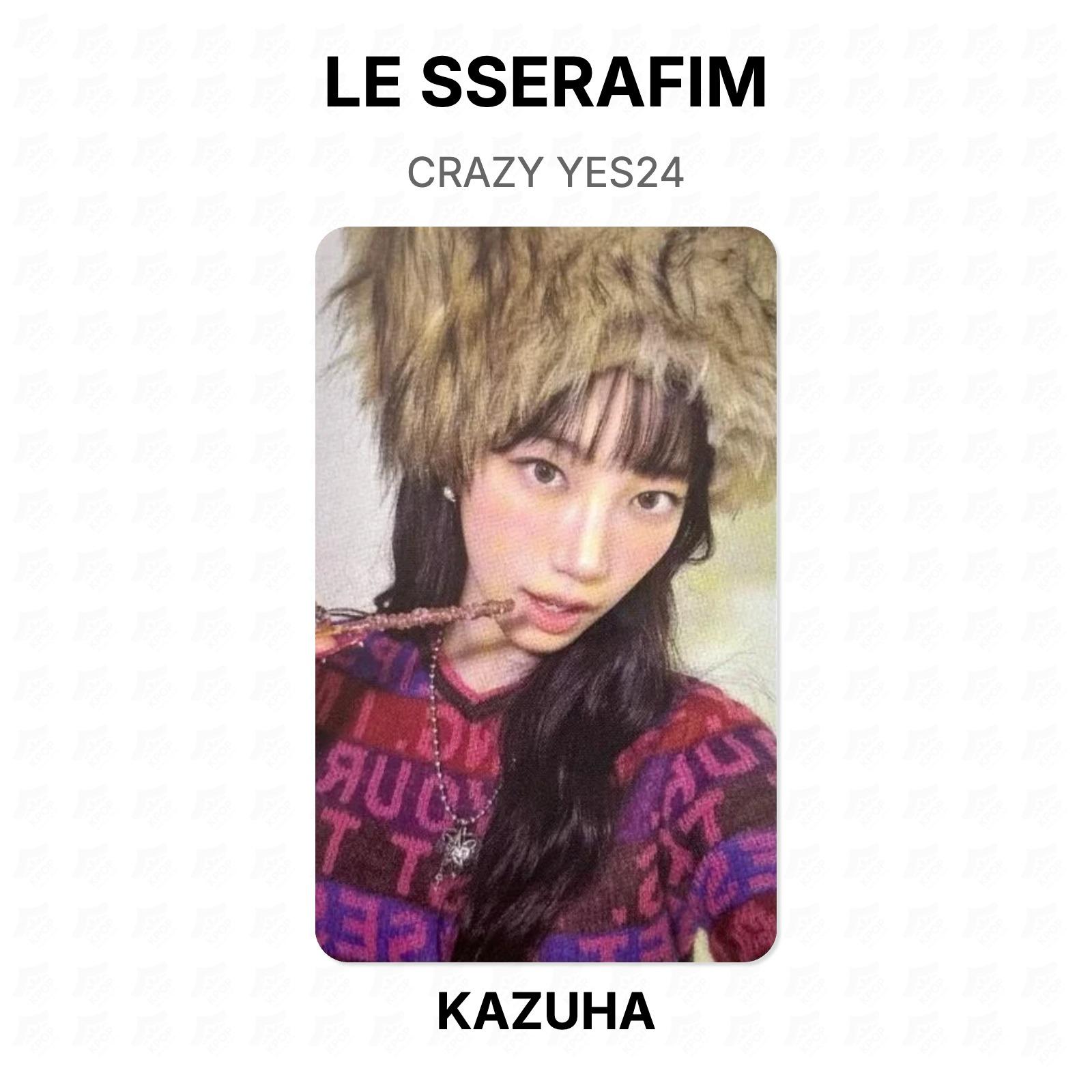 LE SSERAFIM CRAZY YES24 Official Photocard KAZUHA