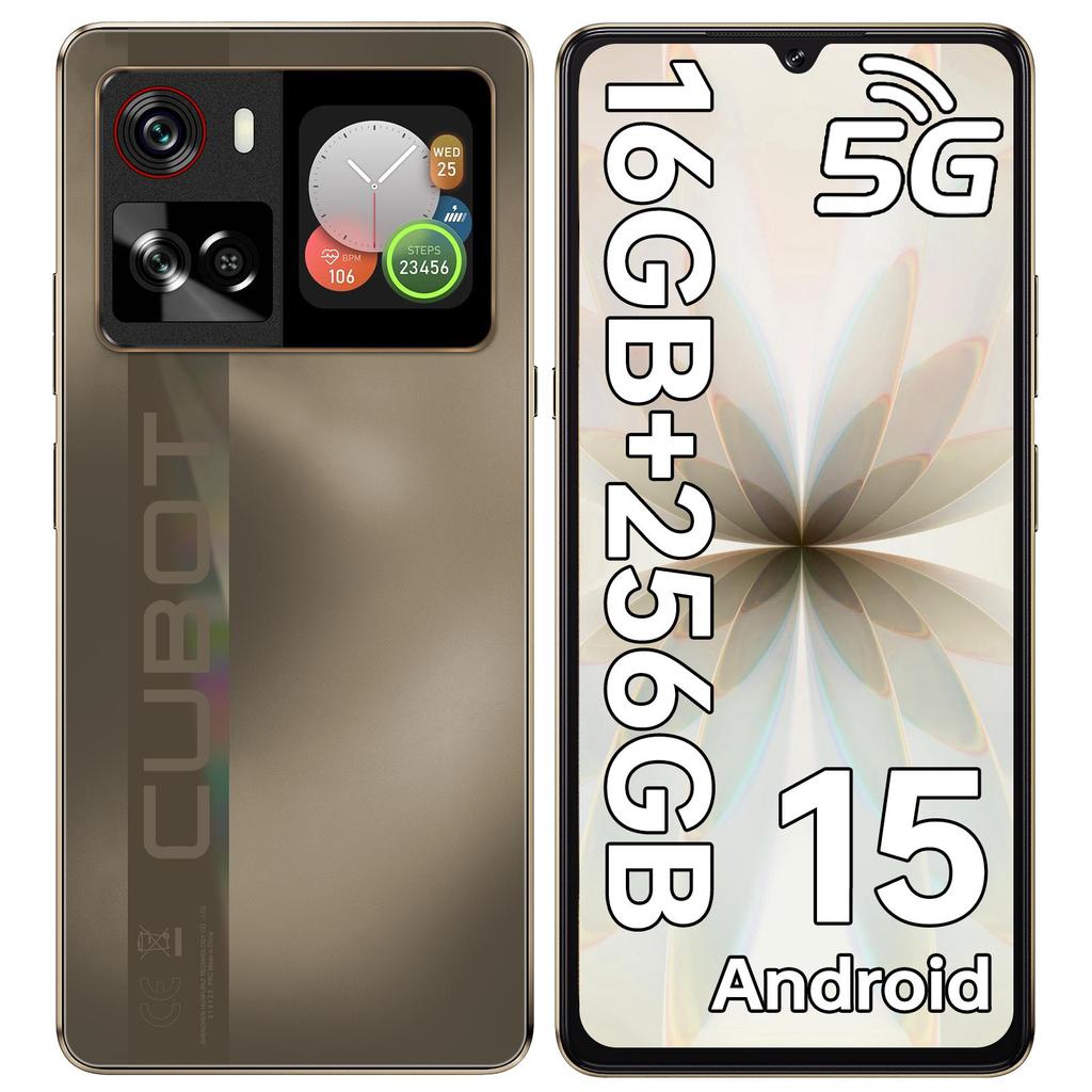 CUBOT X100 Smartphone 5G Android 15, 6.88'' HD+ 120Hz, 16GB+256GB, MTK 7025, 64MP+16MP, 5100mAh/33W, 1.72" Rear Display, 5G Dual SIM/NFC/Dual Speakers